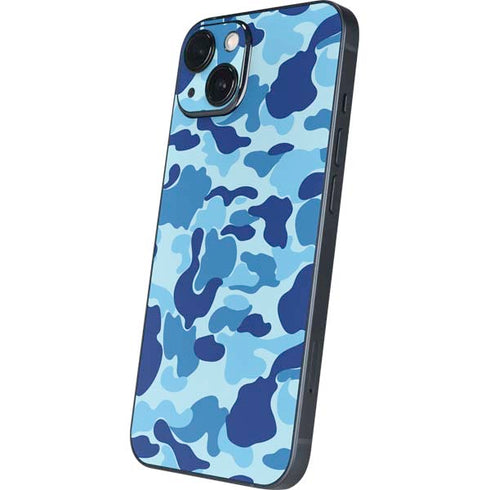 Light Blue Street Camo iPhone Skins
